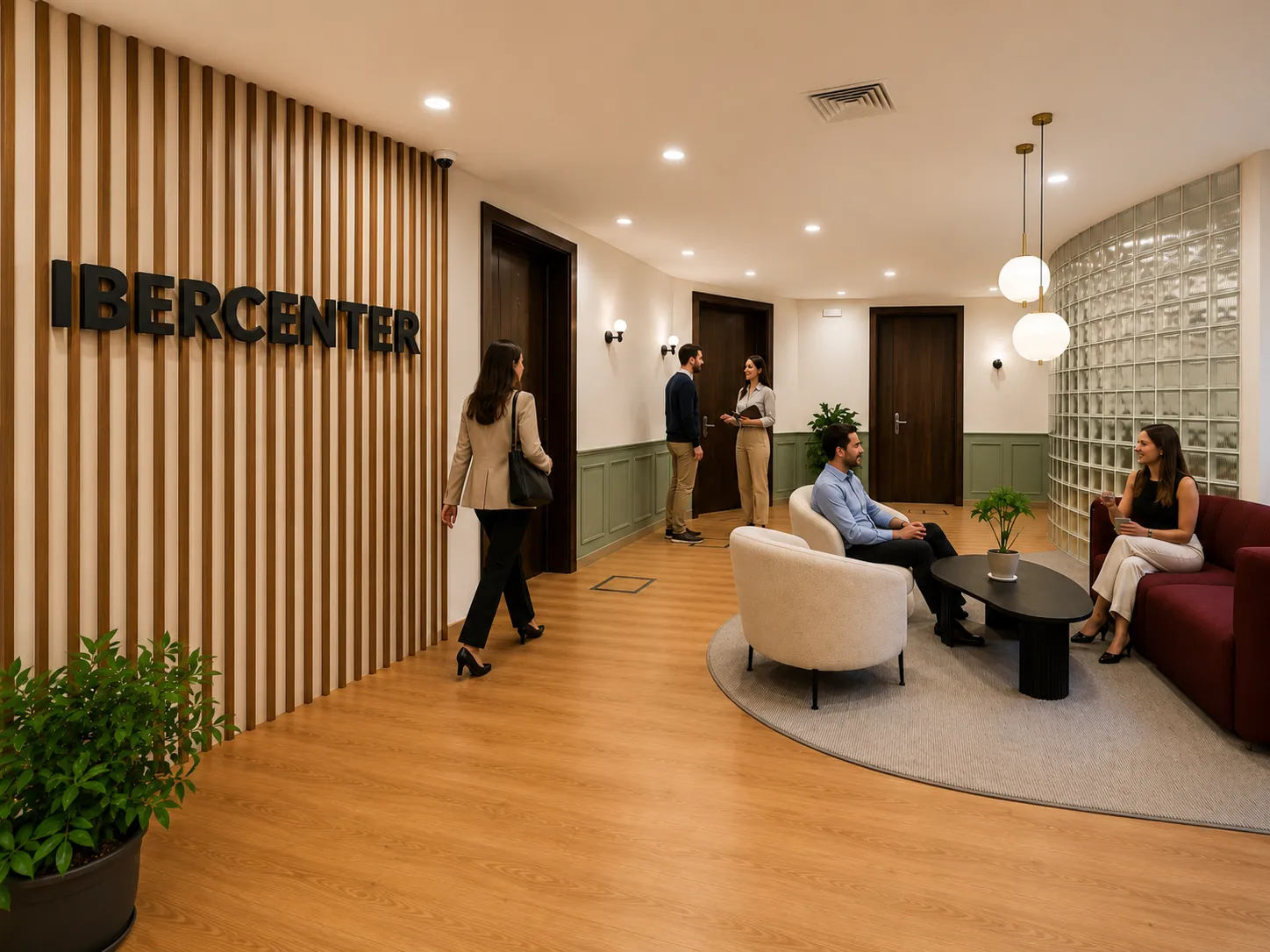 Recepción del coworking de Ibercenter en Gran Vía
